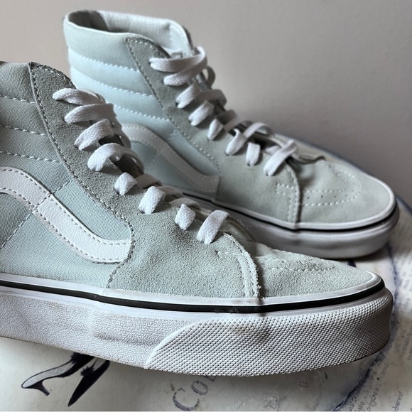 VANS Sk8-Hi Tappered Suede Pastel Blue Skater Sneakers Women’s 7.5 Men’s 6 - Picture 6 of 10